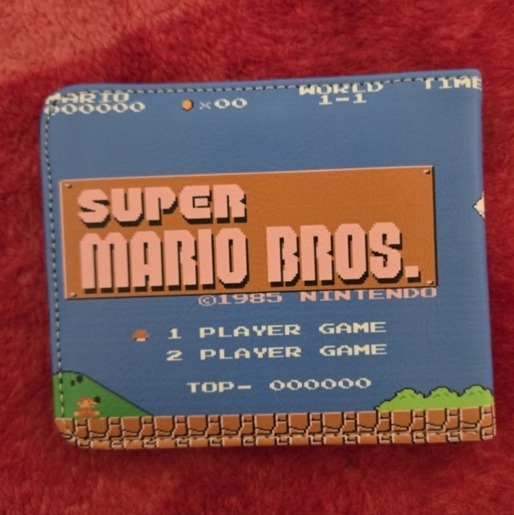 New Nintendo super mario bros anime manga leather wallet